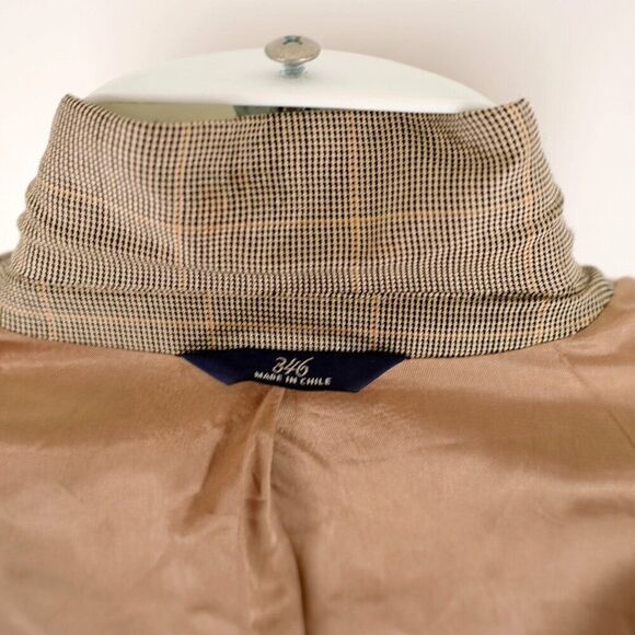 Brooks Brothers 346 Silk Wool 42R Tan Check W/ Yellow Windowpane Sport Coat 2 Bu - Picture 12 of 13